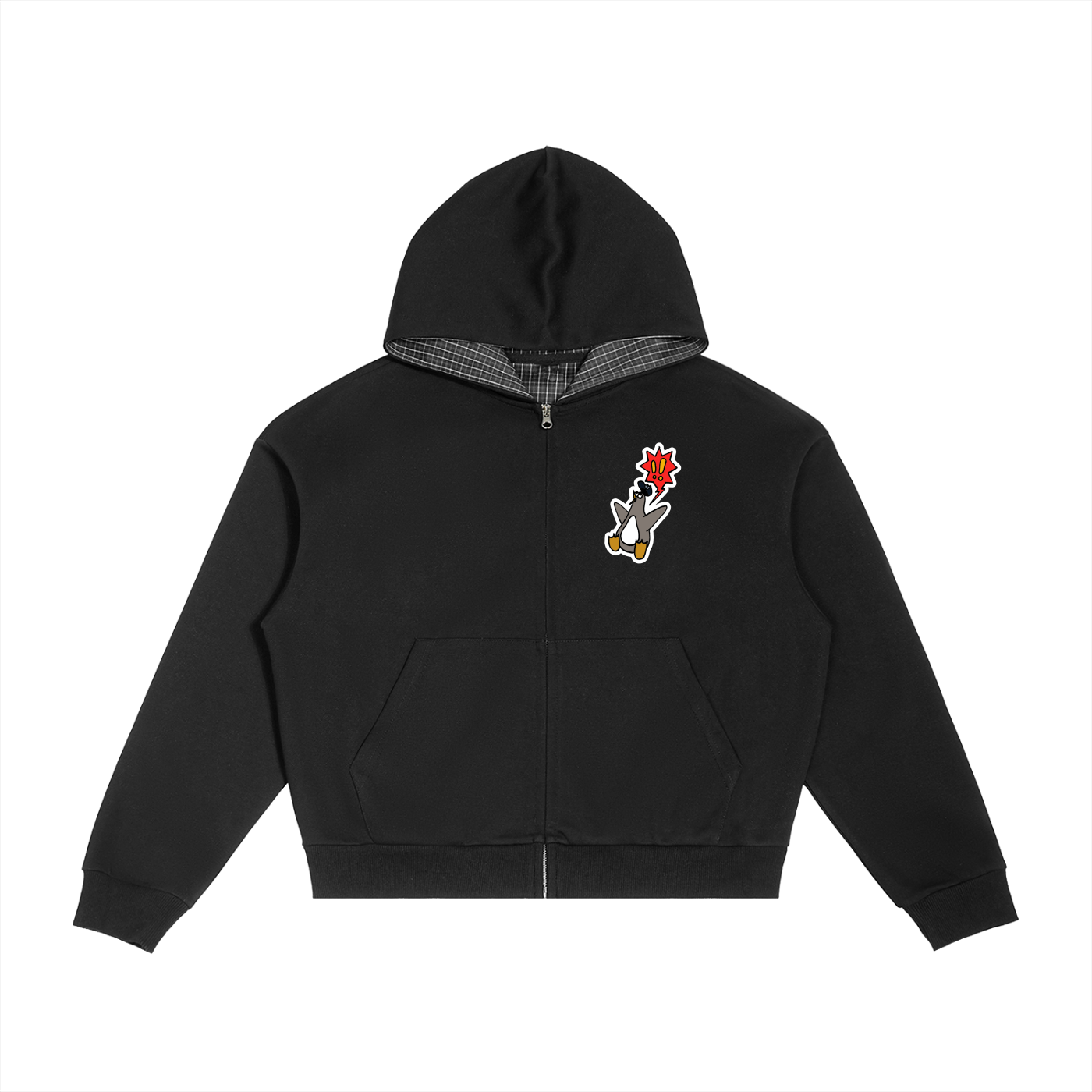 Revenge Plaid Zip Hoodie