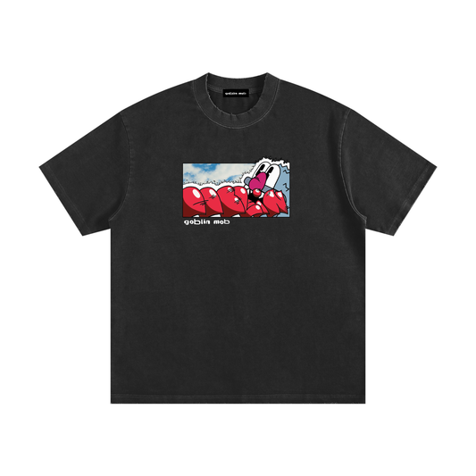 Goblin Bomb Heavyweight Frayed Tee