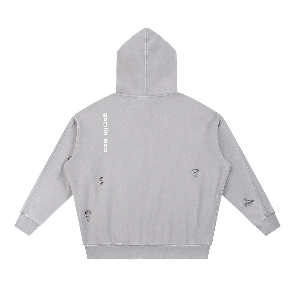 Flaming Ball Distressed Hoodie